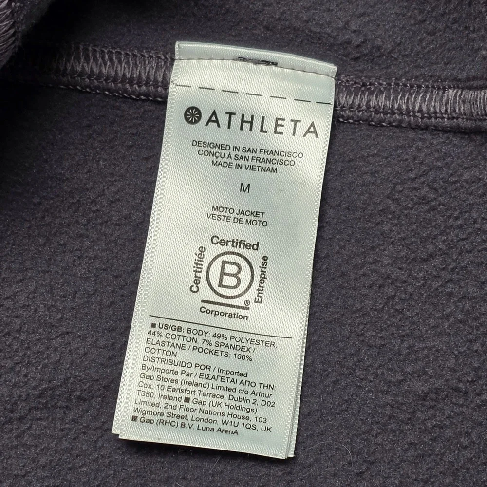 Athleta asymmetrical zip